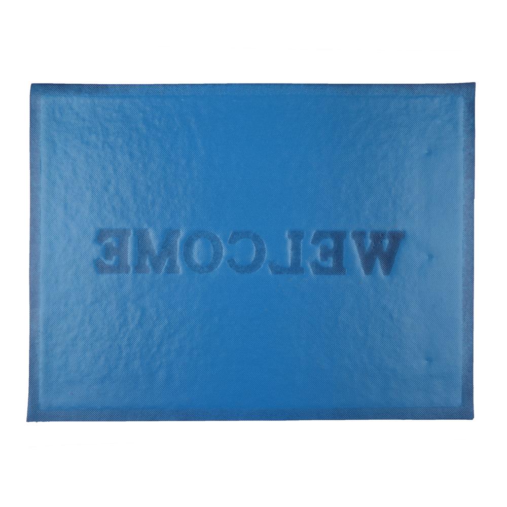 พรมเช็ดเท้าดักฝุ่น HOME LIVING STYLE WELCOME 60X80 ซม. สีน้ำเงิน