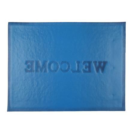 พรมเช็ดเท้าดักฝุ่น HOME LIVING STYLE WELCOME 60X80 ซม. สีน้ำเงิน_3