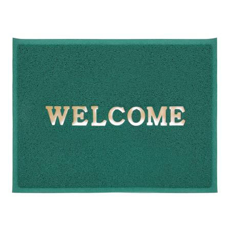 พรมเช็ดเท้าดักฝุ่น HOME LIVING STYLE WELCOME 60X80 ซม. สีเขียว_0
