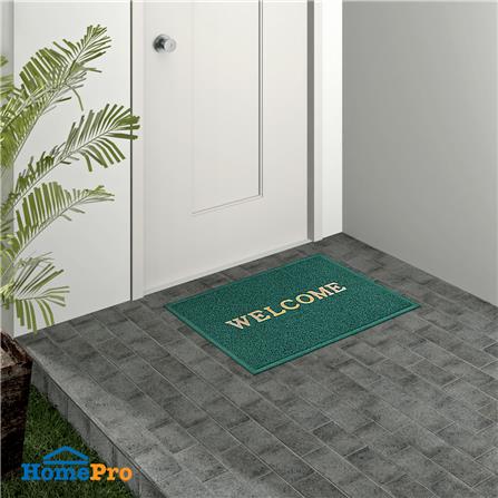 พรมเช็ดเท้าดักฝุ่น HOME LIVING STYLE WELCOME 60X80 ซม. สีเขียว_3