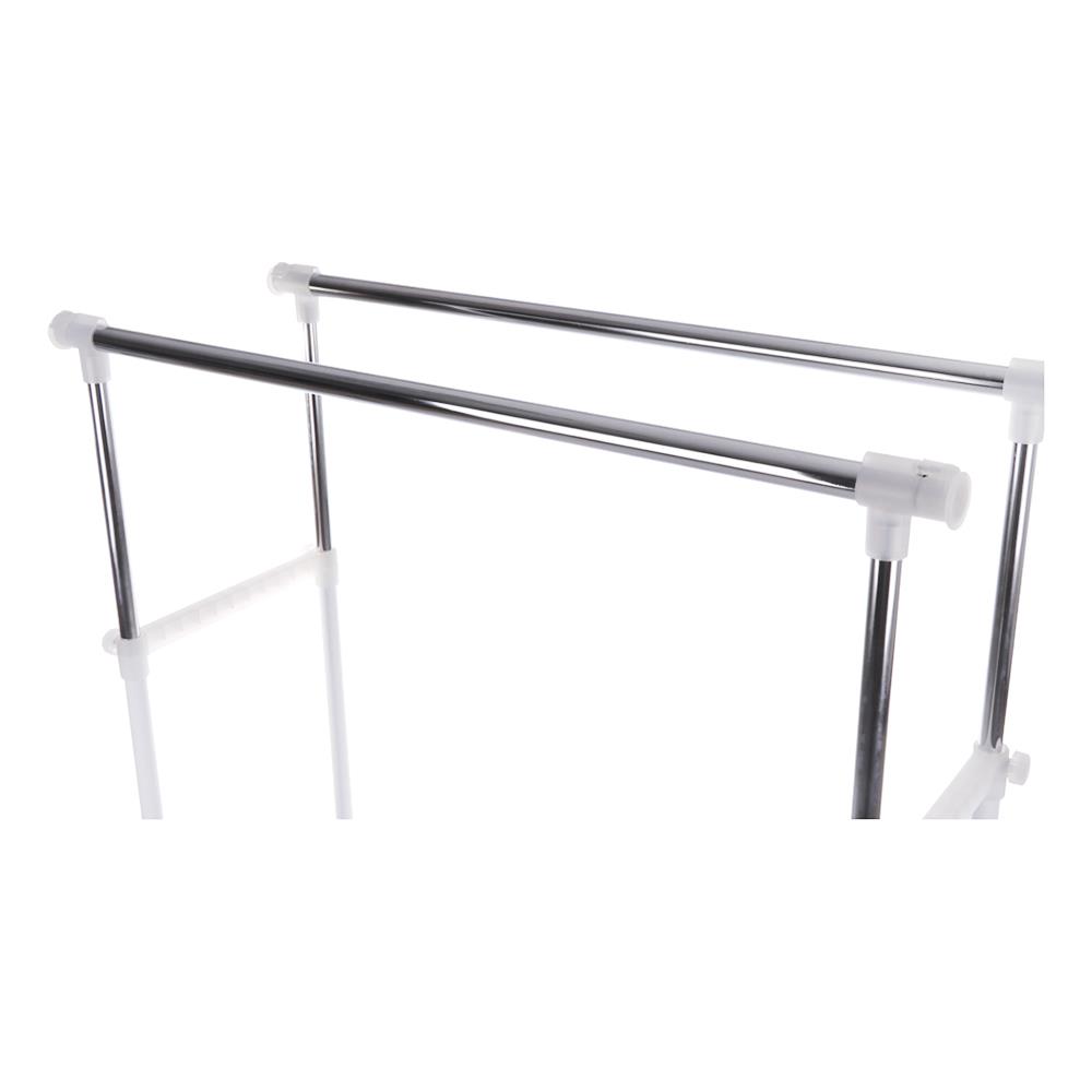 ราวแขวนผ้า 6 ลิ้นชัก ปรับระดับ PLIM 150x47x165 ซม. สีขาว