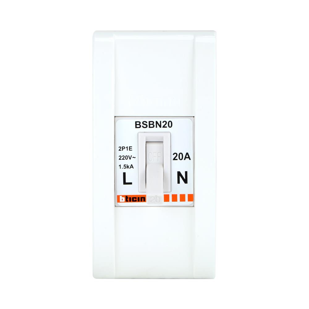เซฟตี้เบรกเกอร์พร้อมกล่อง 20 แอมป์ 1 เฟส BTICINO BSB1
