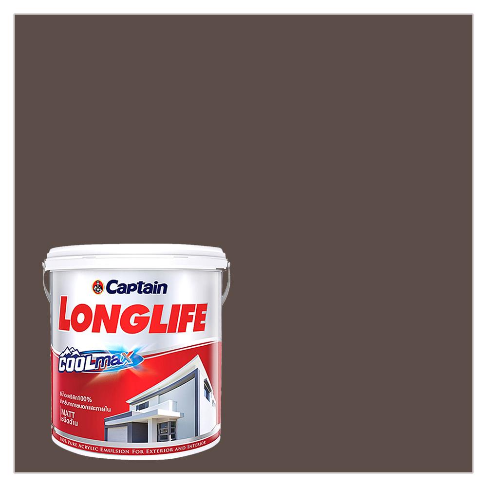 สีน้ำทาภายนอก CAPTAIN LONGLIFE COOLMAX สีครีม #1600 ด้าน 5 แกลลอน