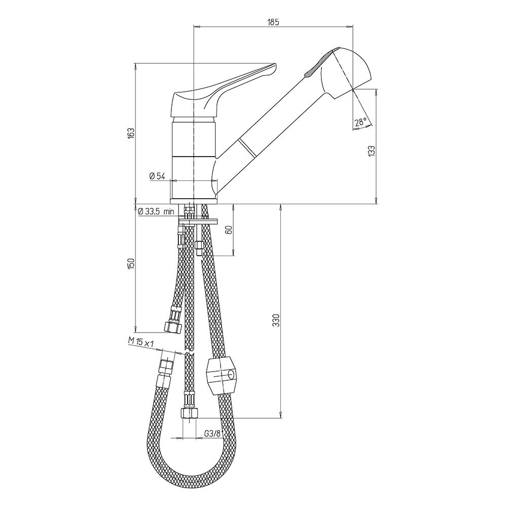 ก๊อกซิงค์ผสมเคาน์เตอร์ PAINI O4CR568