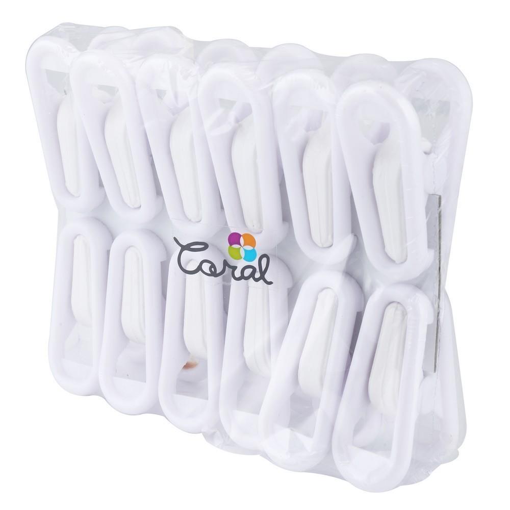 กิ๊บหนีบผ้า CSP สีขาว แพ็ก 12 ชิ้น