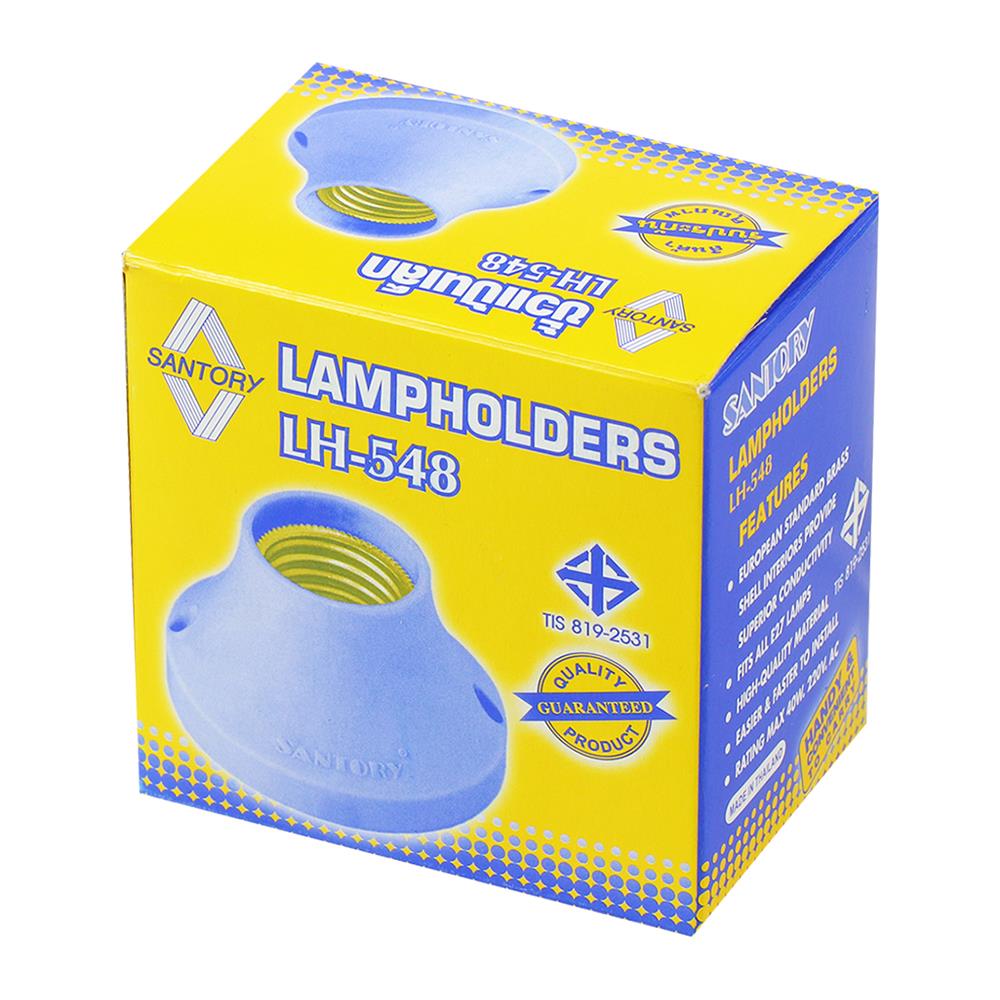 ขั้วหลอดเกลียว SANTORY LH-548 E27 สีขาว