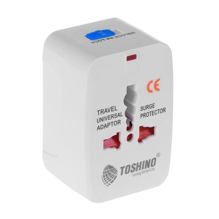 ปลั๊กแปลงขา TOSHINO DE-204 สีขาว_0