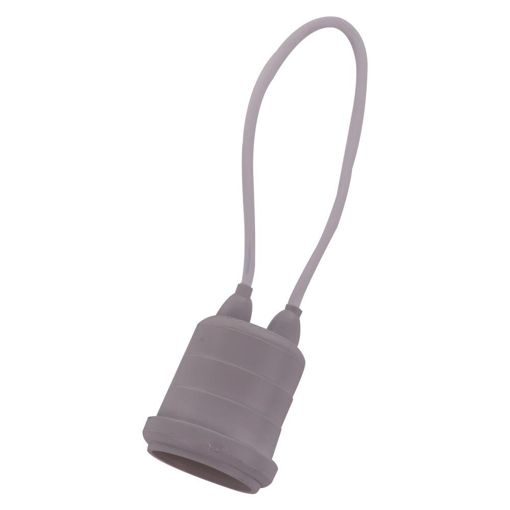 ขั้วยางกันน้ำเกลียว SANTORY E-27 สีเทา