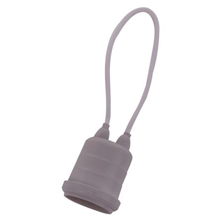 ขั้วยางกันน้ำเกลียว SANTORY E-27 สีเทา