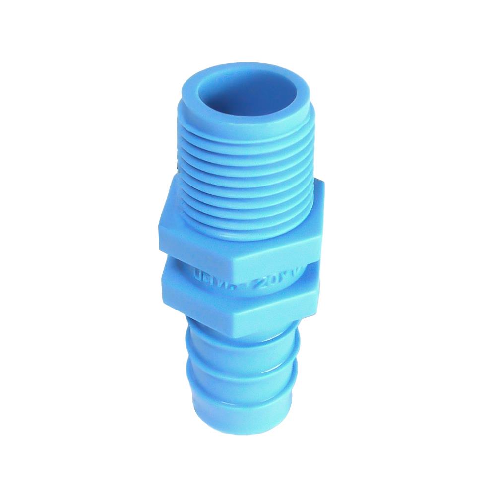 หัวกันไหลเกลียวนอก SCG 1/2 นิ้ว สีฟ้า