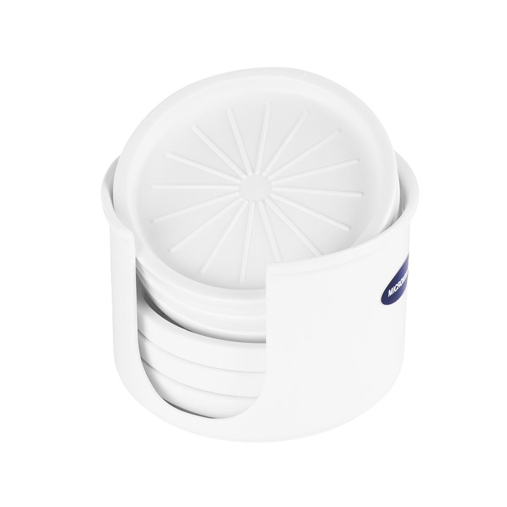 ที่รองแก้ว PP MICRONWARE สีขาว แพ็ก 6 ชิ้น