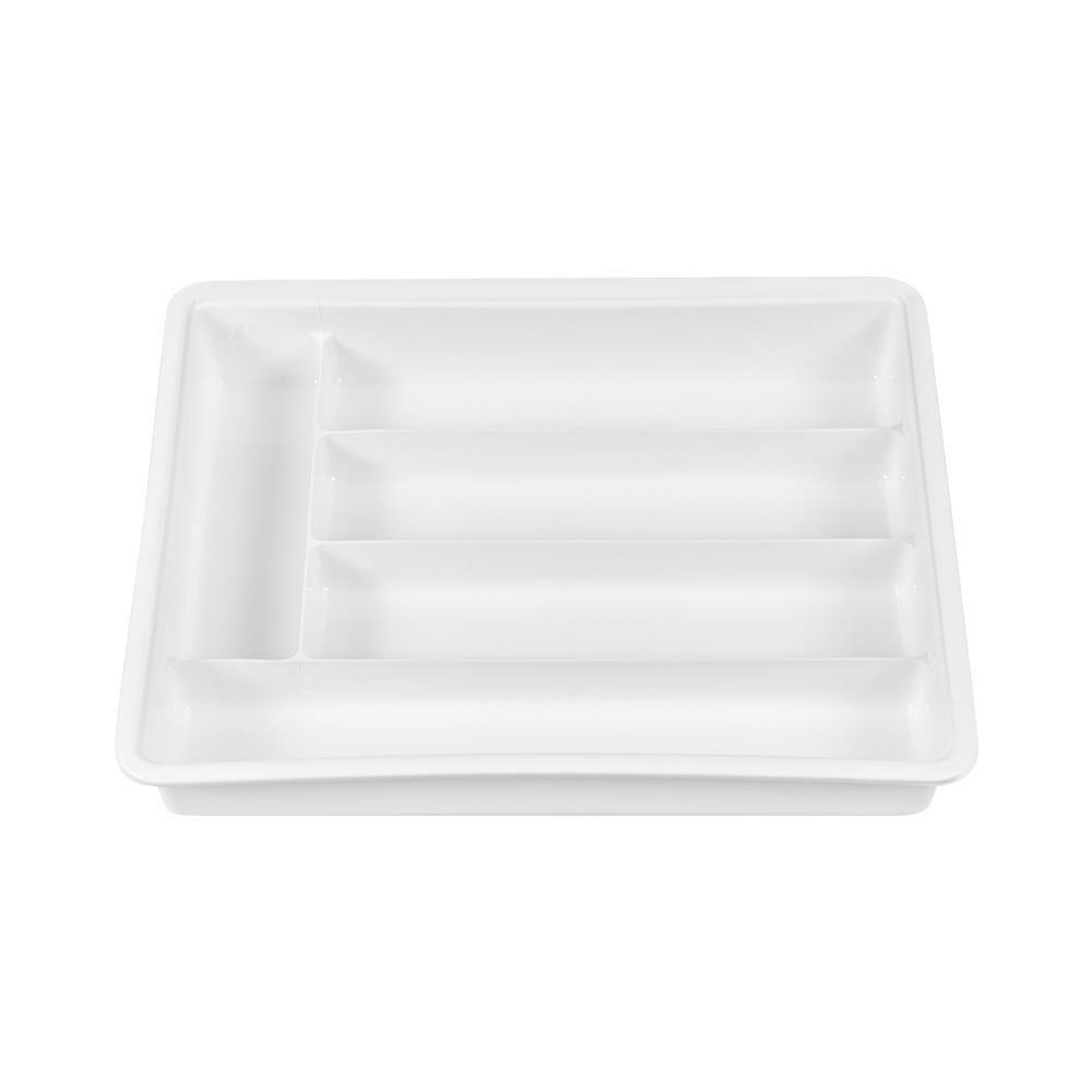 ถาดใส่อุปกรณ์ในครัว 5 ช่อง มีชั้น MICRONWARE 5504 สีขาว