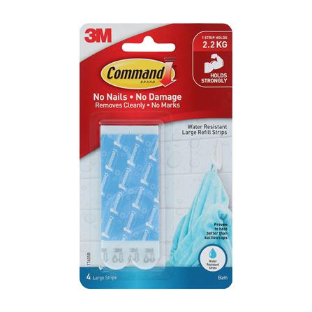 แผ่นเทปกาวคอมมานด์กันน้ำ 3M ใหญ่ สีขาว_0