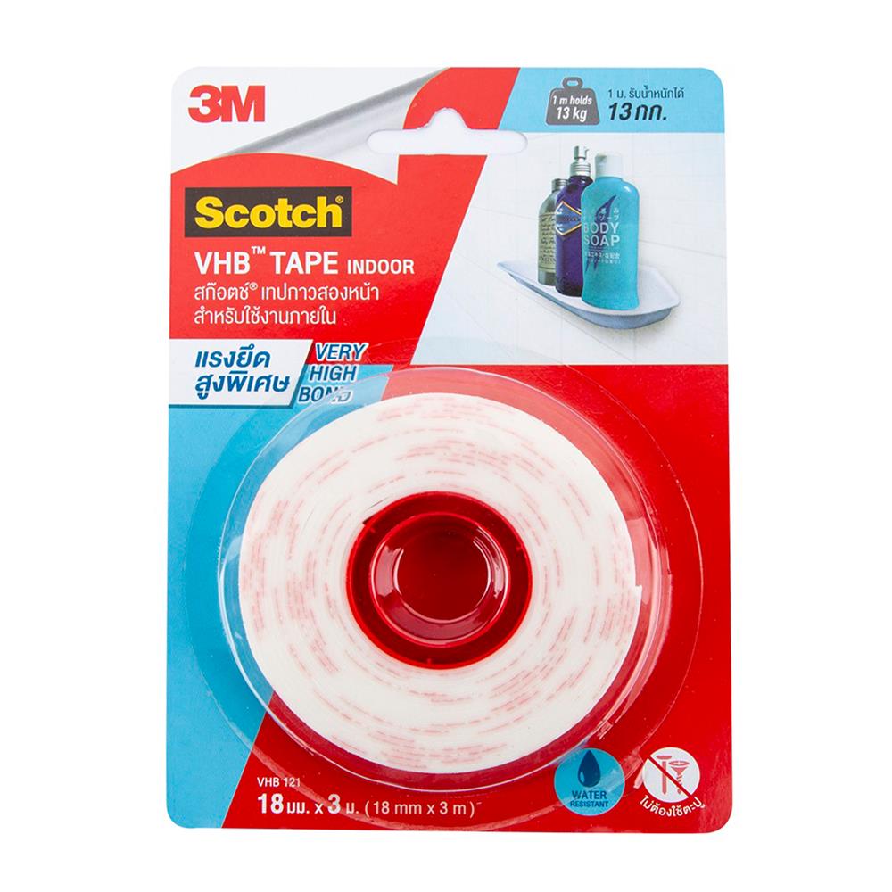 แผ่นเทปกาว 2 หน้า ชนิดแรงยึดสูง 3M 18 มม. x 3 ม.