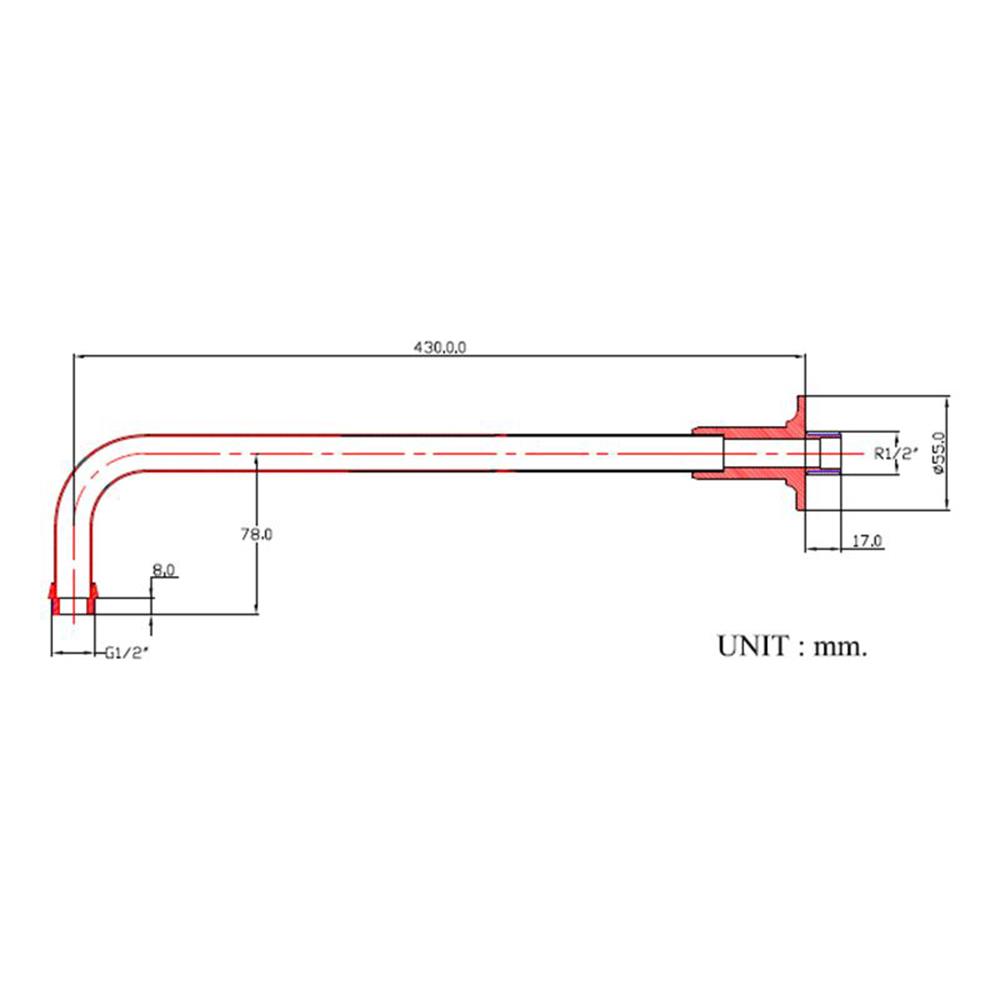 ก้านฝักบัว HANG RS 45 ซม. AR-001