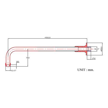 ก้านฝักบัว HANG RS 45 ซม. AR-001_1