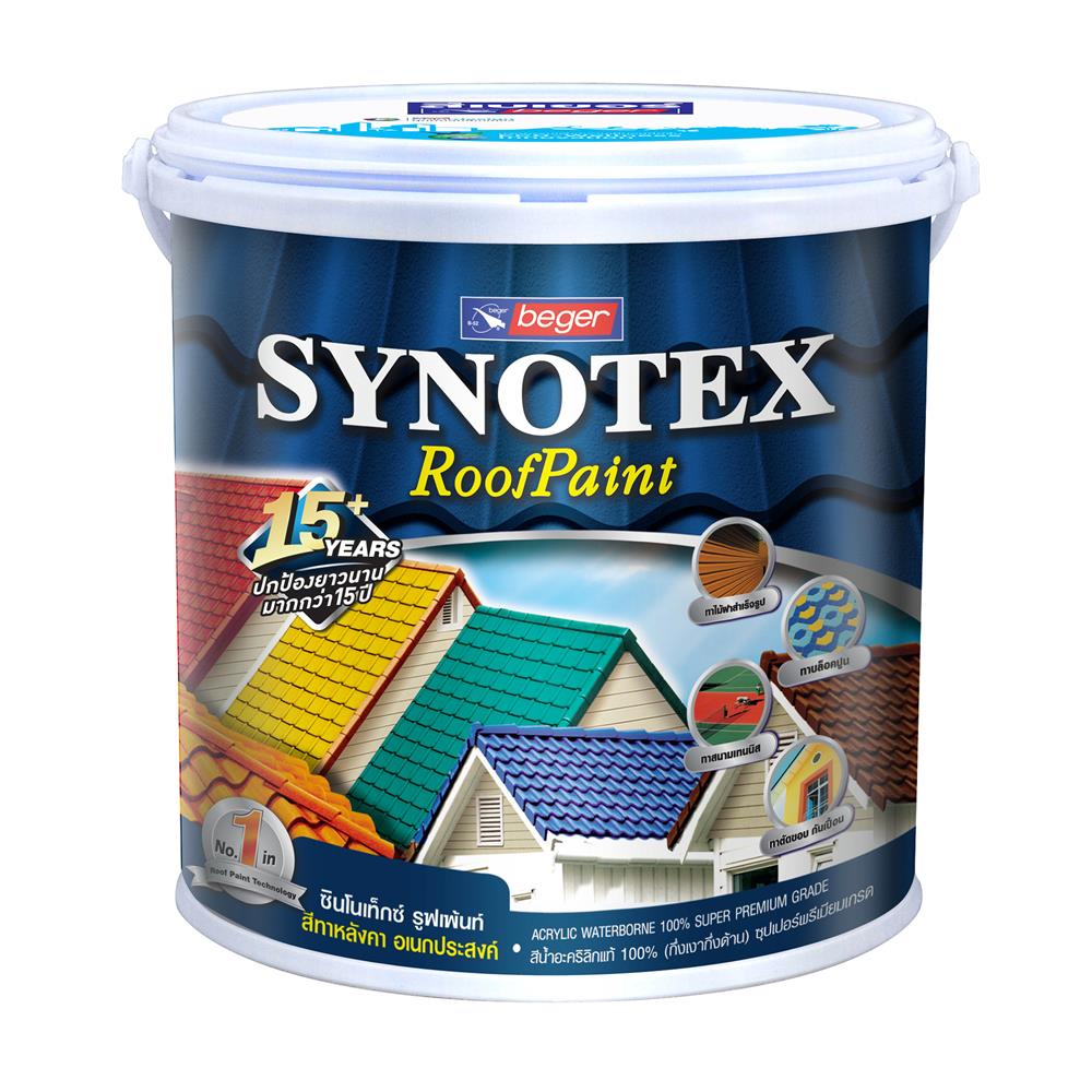 สีทาหลังคา ชนิดกึ่งเงา BEGER SYNOTEX 3011 สีเทาคลาสสิก 1 แกลลอน