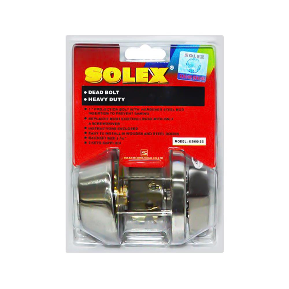 กุญแจลิ้นตาย 1 ด้าน SOLEX E5900 สีสเตนเลส