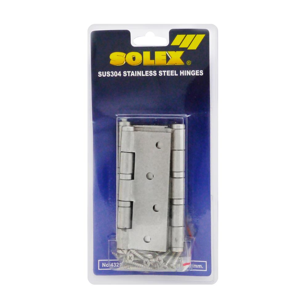 บานพับ 4X3 นิ้ว X 2.5 มม. SOLEX 4325SBB3EA สีสเตนเลส (แพ็ก 3 ชิ้น)
