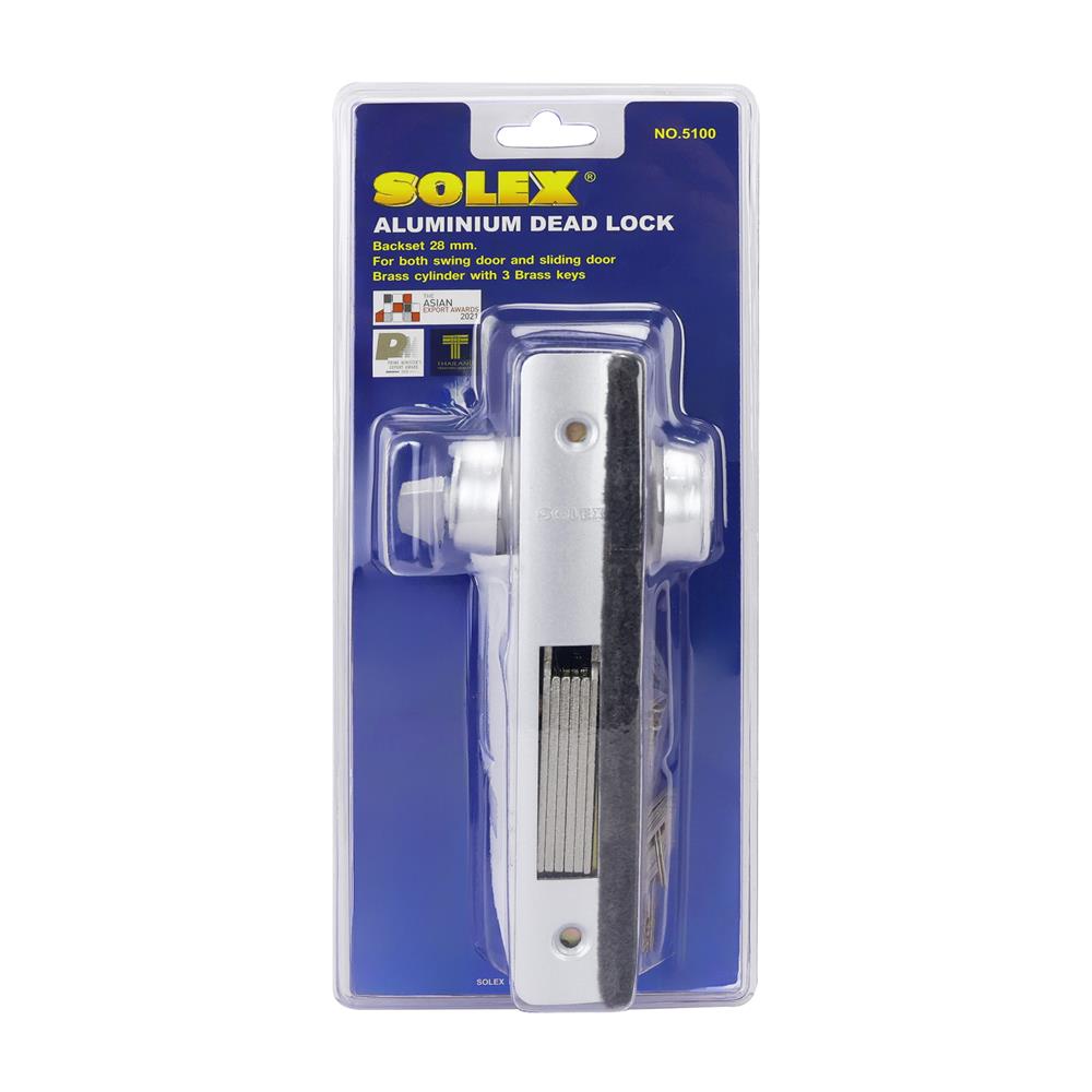 กุญแจบานสวิง SOLEX 5100 BT สีเงิน