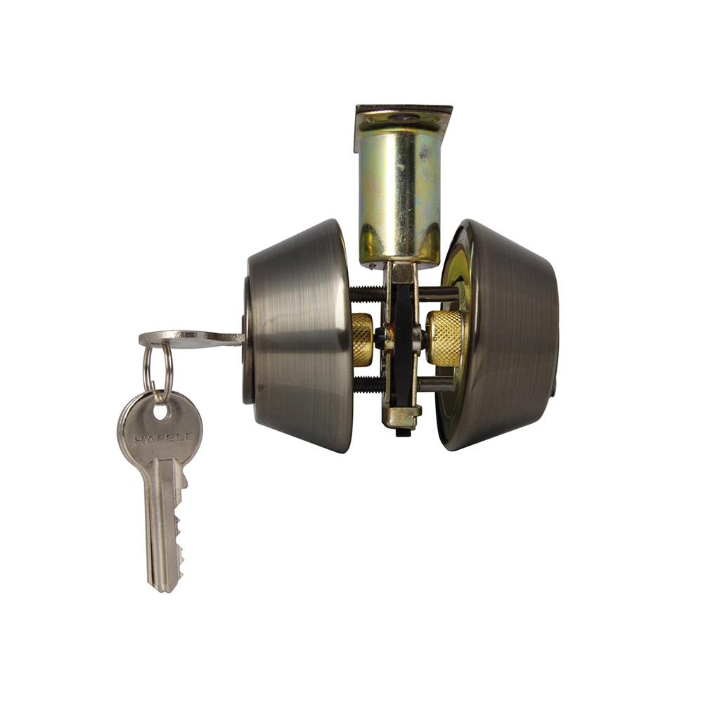 กุญแจลิ้นตาย 2 ด้าน HAFELE 489.10.506 สีทองเหลืองรมดำ