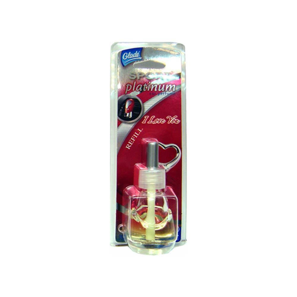 รีฟิลน้ำหอมปรับอากาศรถยนต์ GLADE SPORT 7 มล. I LOVE U