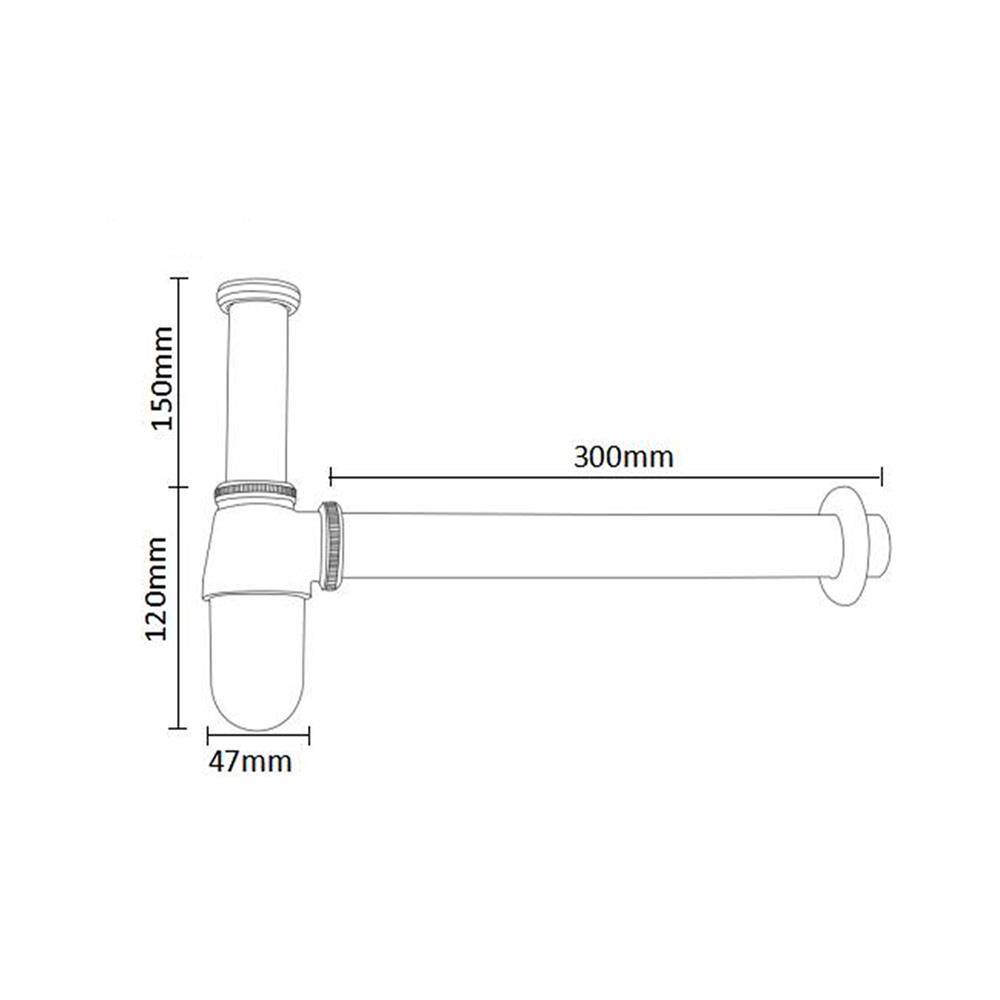 ท่อน้ำทิ้งอ่างล้างหน้ากระปุก RASLAND P8008A/30 30 ซม.