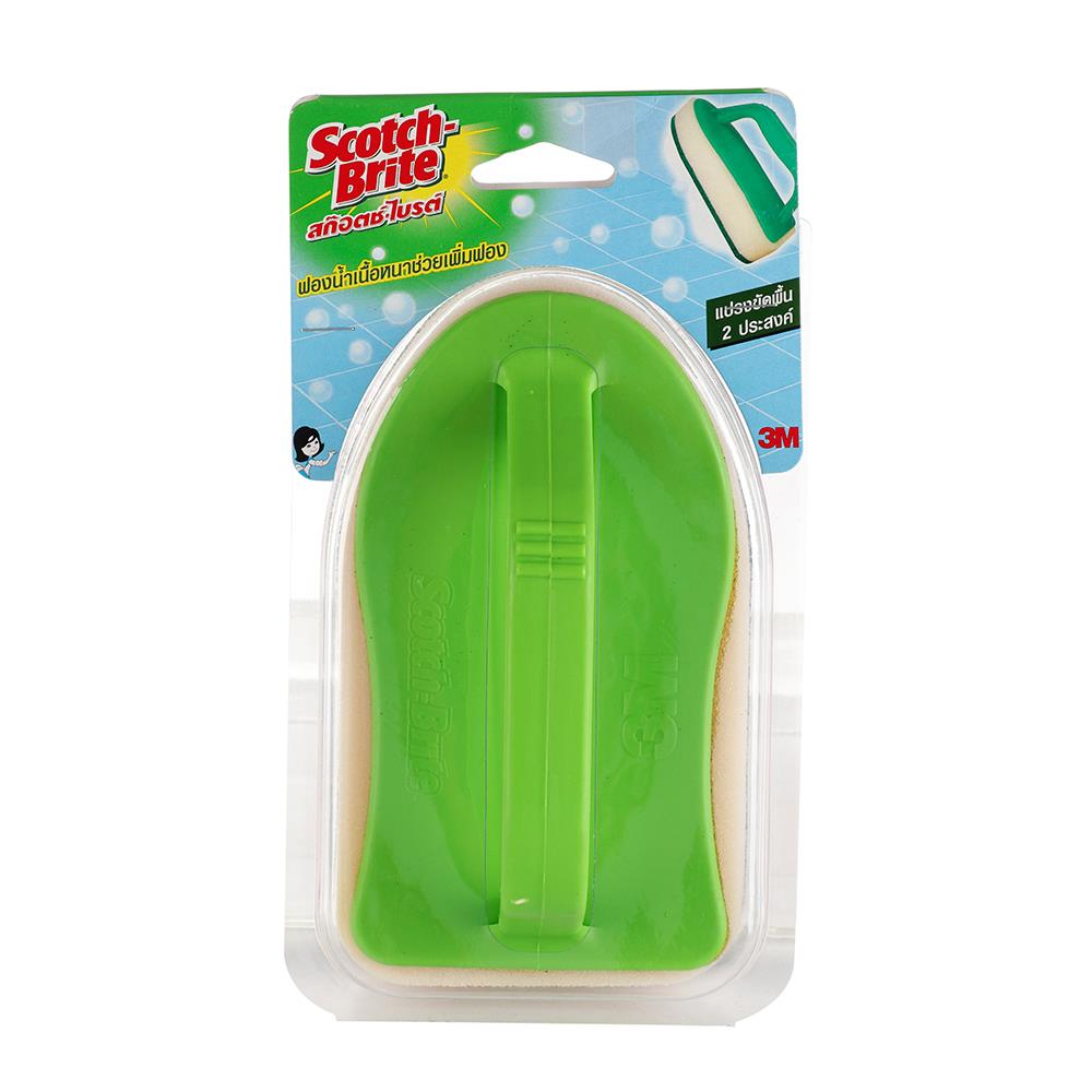 แปรงใยขัดพื้นและผนัง 2 ประสงค์ SCOTCH-BRITE สีเขียว