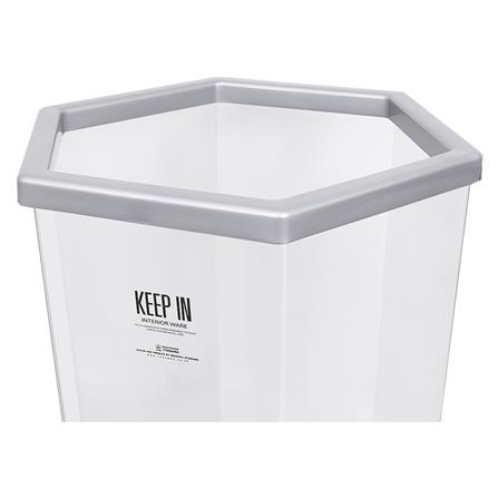 ถังขยะหกเหลี่ยม เรืองวา RW9271 56 ลิตร สีใส_1