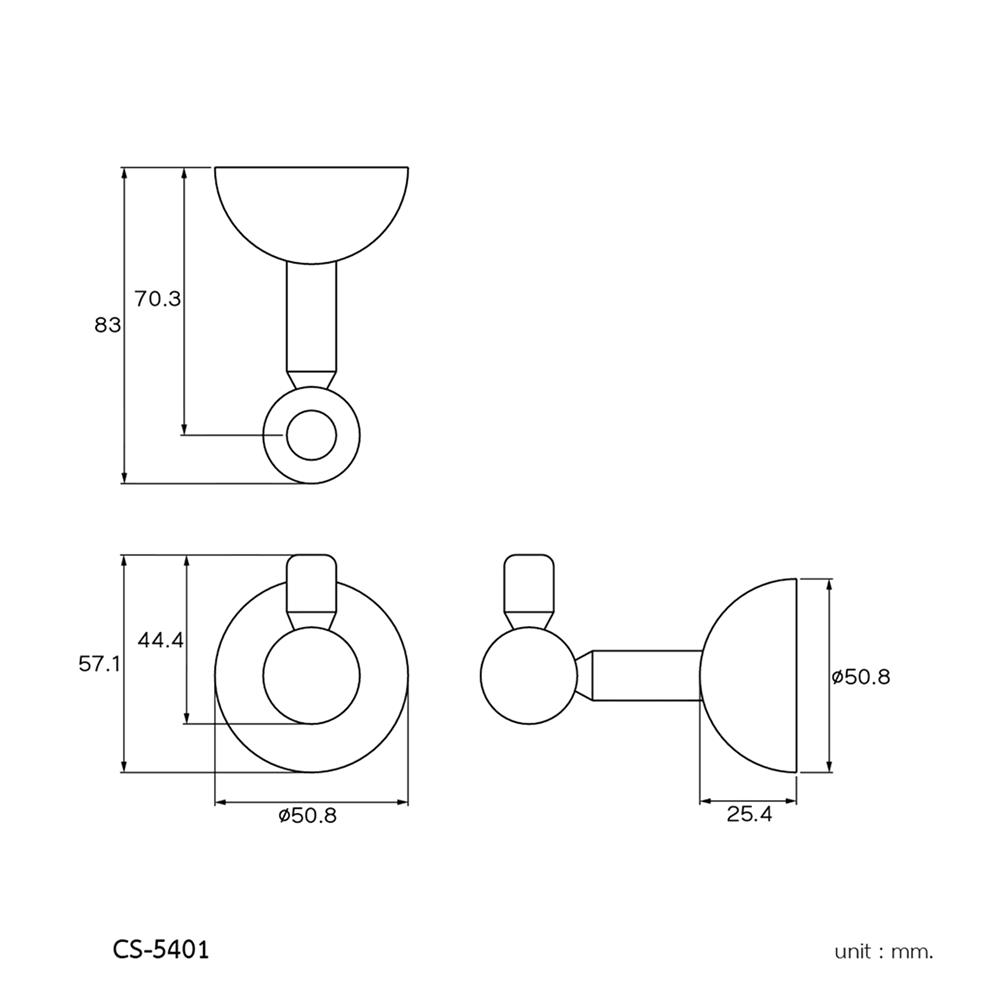 ขอแขวนผ้า WS CS-5401 สเตนเลส
