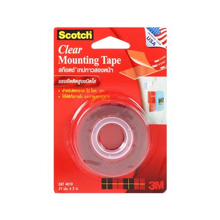 เทปกาว 2 หน้า แรงยึดติดสูงชนิดใส 3M 21 มม. x 2 ม._1