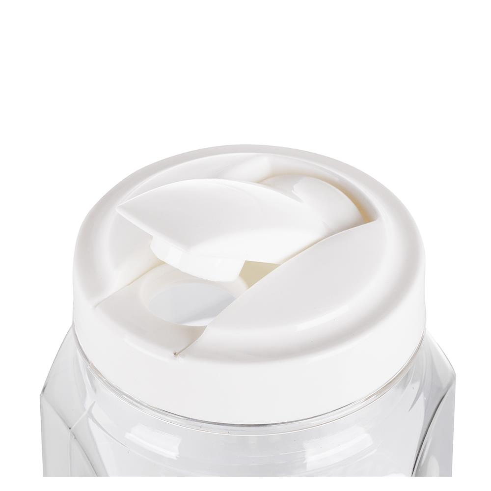 ขวดน้ำทรงแปดเหลี่ยมฝากดPET PIONEER 1.37 ลิตร สีขาว