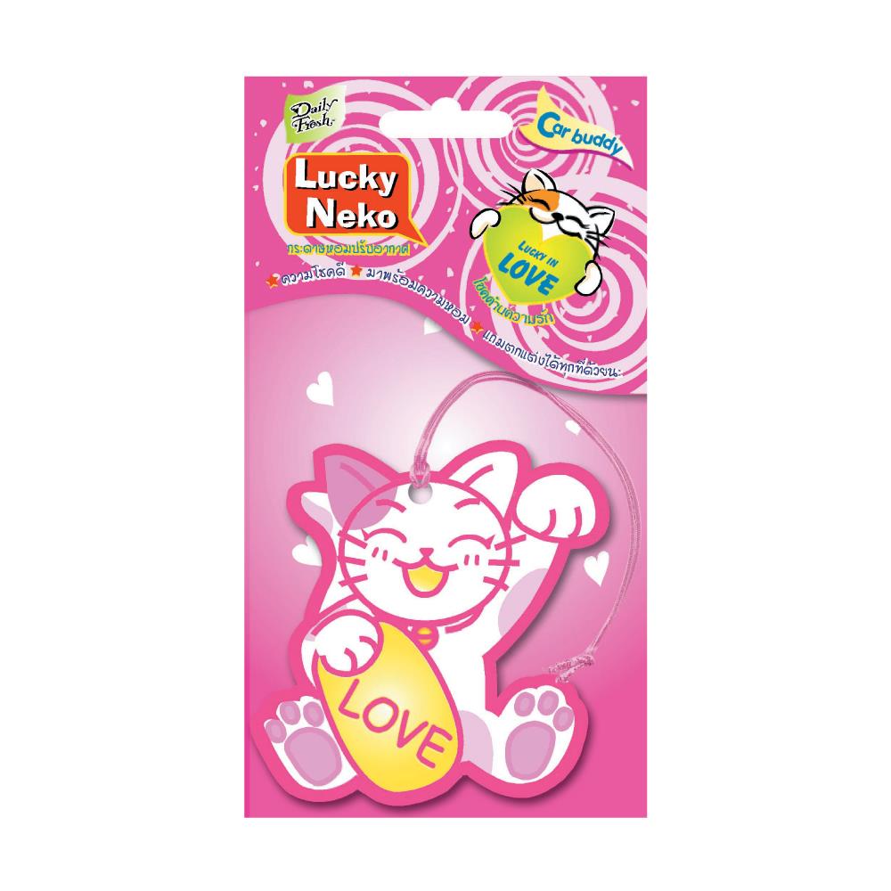 แผ่นหอมปรับอากาศ DAILY FRESH LUCKY NEKO 0.21 กรัม สีชมพู