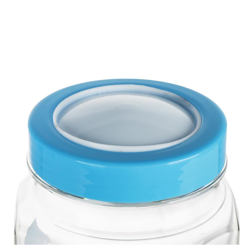 ขวดน้ำทรงแปดเหลี่ยมฝาเกลียวPET PIONEER 1.37 ลิตร สีฟ้า