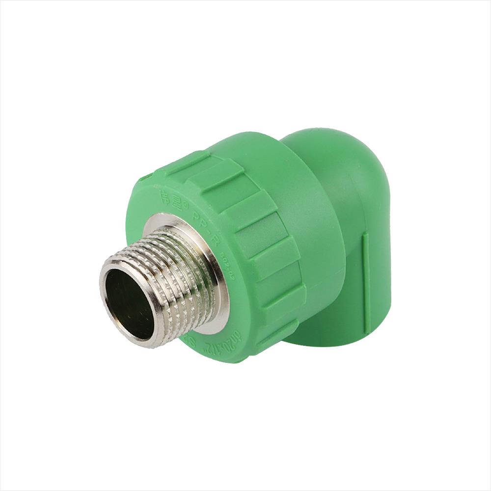 ข้องอ 90 องศา เกลียวนอก THAI PP-R D25 3/4 นิ้ว สีเขียว