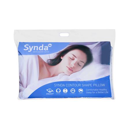 หมอนสุขภาพ ใยสังเคราะห์ SYNDA CONTOUR 2 15.5x24.5 นิ้ว สีขาว_1