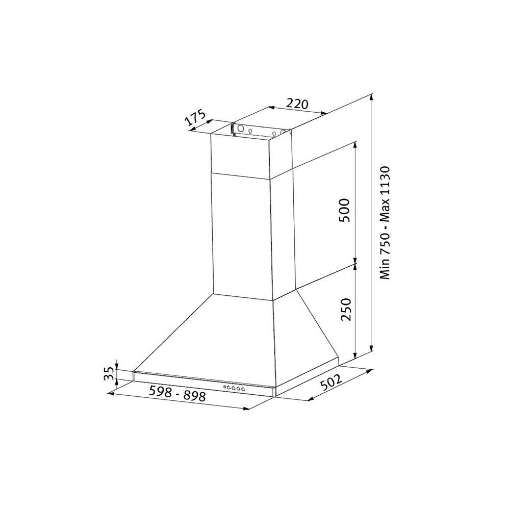 เครื่องดูดควันกระโจม FRANKE FFN906XS 90 ซม.