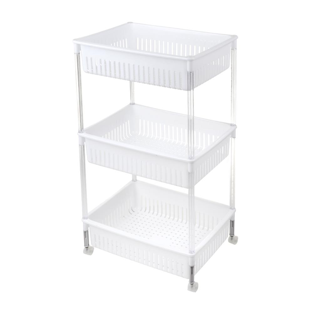 ชั้นวางของพลาสติก 3 ชั้นมีล้อ KEYWAY AP373