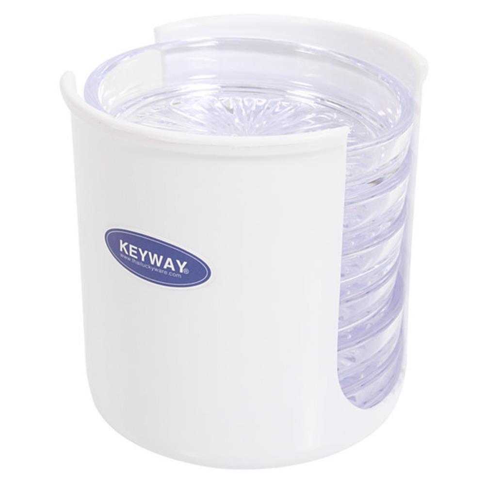 ที่รองแก้ว PS KEYWAY สีใส 6ชิ้น/ชุด