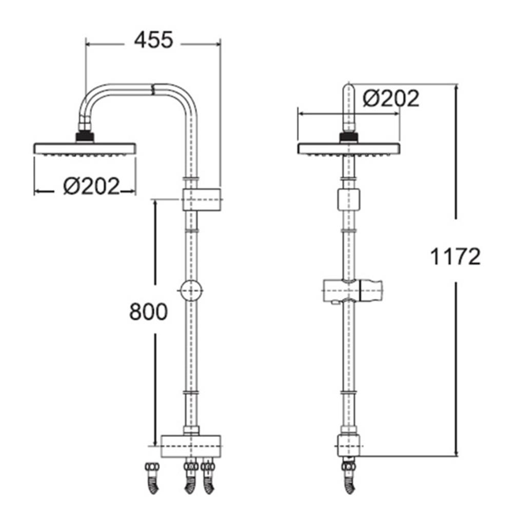 ฝักบัว RAIN SHOWER เดี่ยว AMERICAN STANDARD A-6110-978-906 สีโครม