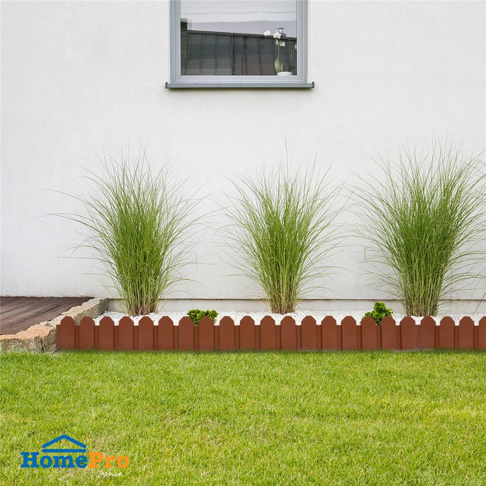 รั้วพลาสติกปักลงดิน SPRING HT-604 สีน้ำตาล แพ็ก 4 ชิ้น