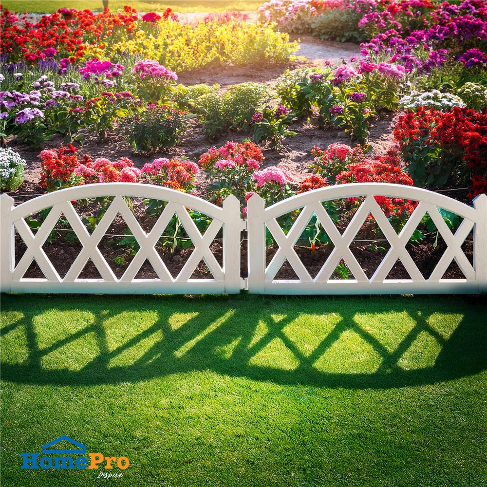 รั้วพลาสติกตั้งพื้น SPRING HT-806 สีขาว