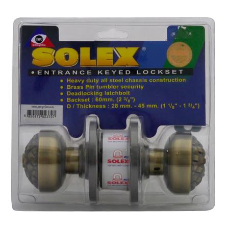 ลูกบิดทั่วไป SOLEX 9400 AB หัวจัน สีทองเหลืองรมดำ_0