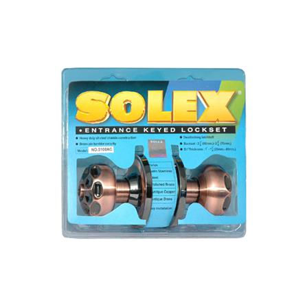 ลูกบิดทั่วไป SOLEX 9850 AC หัวจัน สีทองแดงรมดำ_0