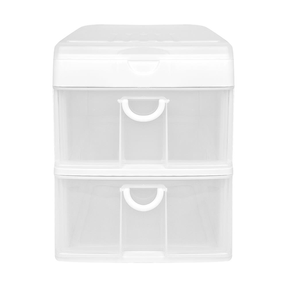 ชั้นลิ้นชักเล็ก 2 ชั้น JCP 5891 26x33x34.5 ซม. สีขาว