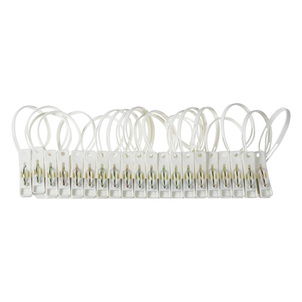 กิ๊บหนีบผ้า PIONEER สีขาว แพ็ค20ชิ้น