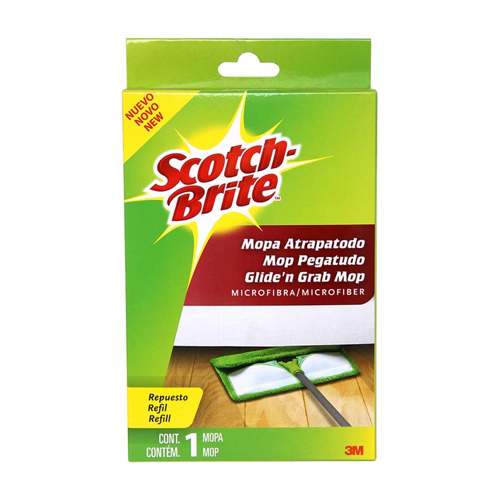 อะไหล่ม็อบไมโครไฟเบอร์ดันฝุ่น SCOTCH-BRITE 5.5 นิ้ว สีเขียว
