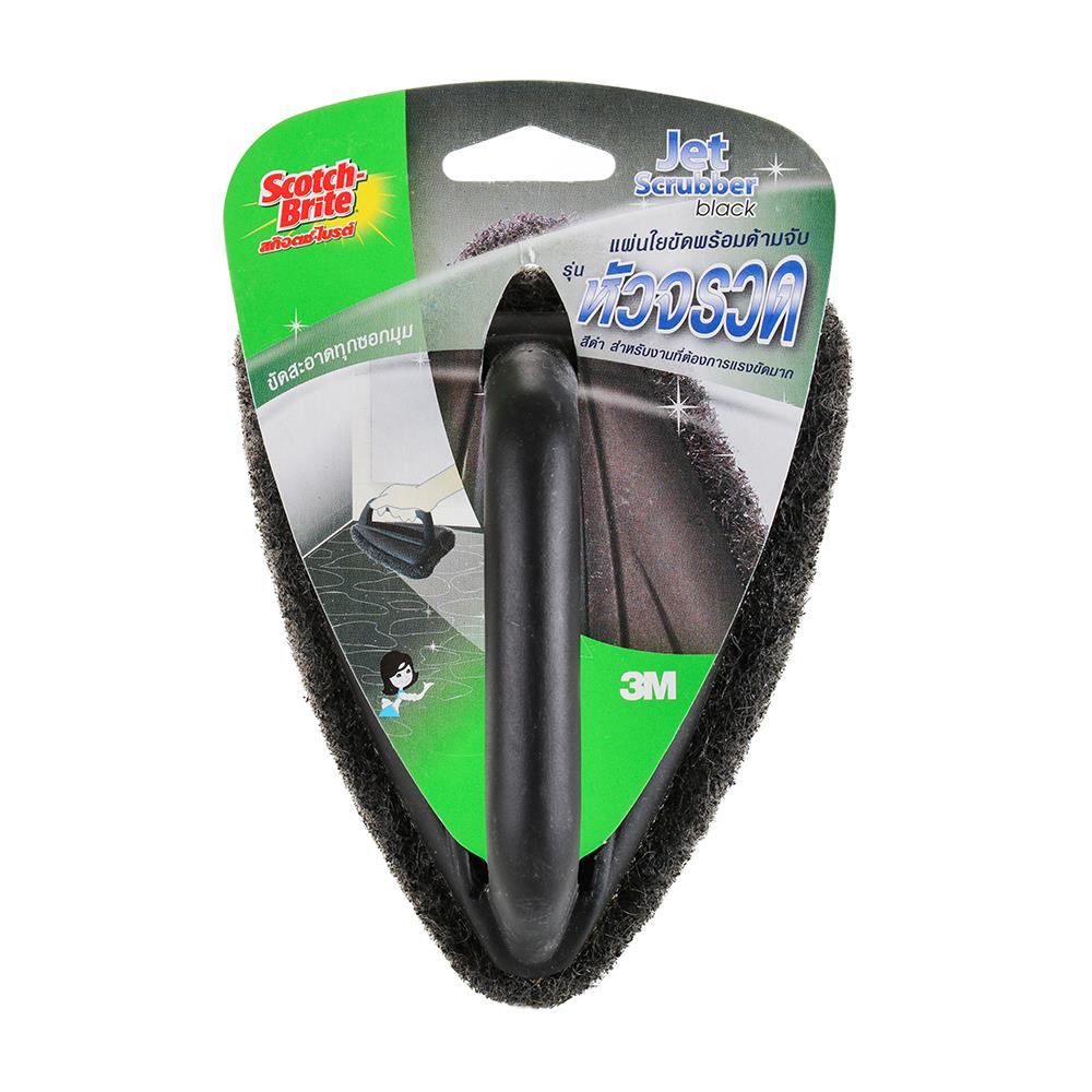 แปรงใยขัดหัวจรวดพร้อมด้ามจับ SCOTCH-BRITE สีดำ