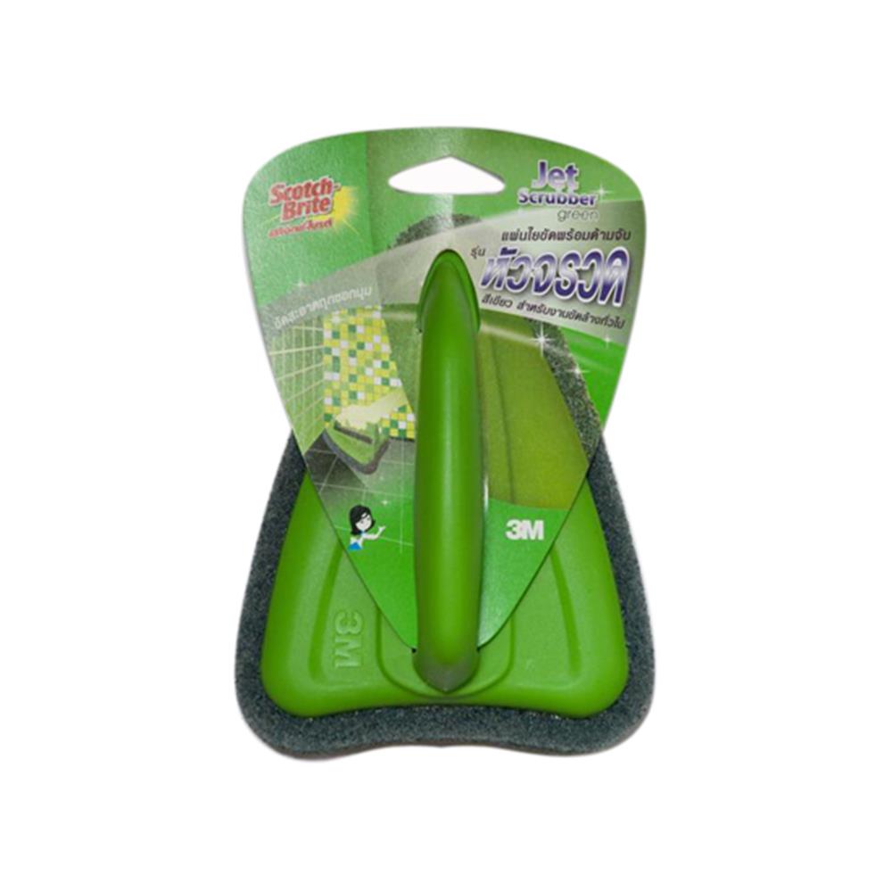 แปรงใยขัดหัวจรวดพร้อมด้ามจับ SCOTCH-BRITE สีเขียว