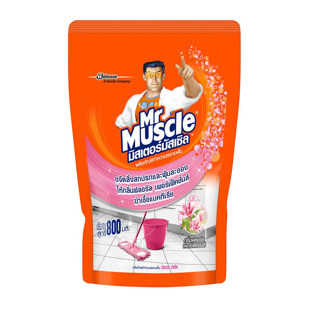 รีฟิลน้ำยาทำความสะอาดพื้น MR.MUSCLE FLORAL PERFECTION 800 มล.